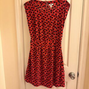 Old Navy Red and Black Cap Sleeve Sundress